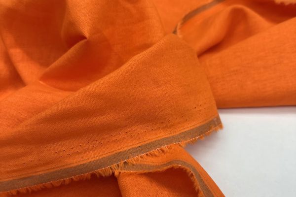 Лен с вискозой Оранжевый